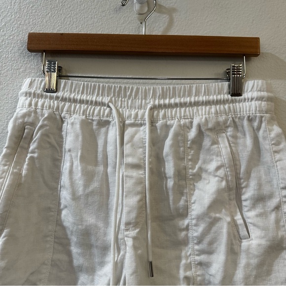 Athleta Women's Retreat Linen Mid Rise Short Size 4 Calla Lily - Picture 3 of 10